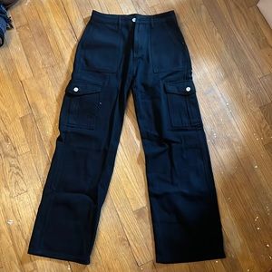 Black Cargo Jeans